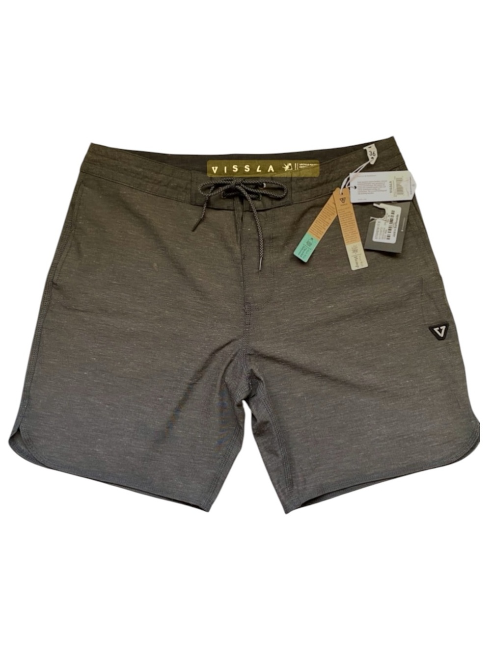 ✨NWT VISSLA Stoke’m 17.5” Board Shorts in Phantom Charcoal Gray Size 36